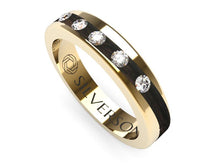 Load image into Gallery viewer, Wood and gold engagement ring with diamonds Legance 19
