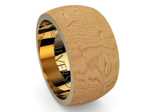 Dijïn model gold and wood ring