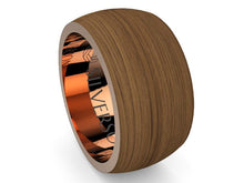 Load image into Gallery viewer, Dijïn model gold and wood ring
