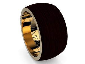 Dijïn model gold and wood ring