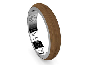 Wood and silver ring model Frugg
