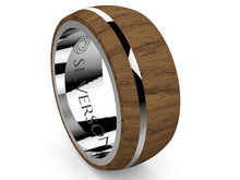 Load image into Gallery viewer, Silver and wood ring in two tones Kakoon model
